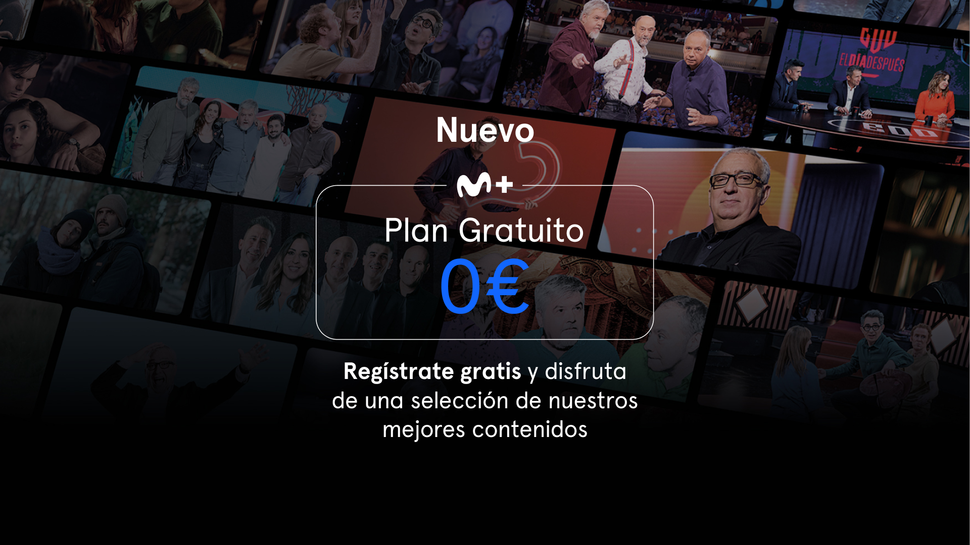 Interfaz de usuario de Movistar Plus+ mostrando programas de entretenimiento