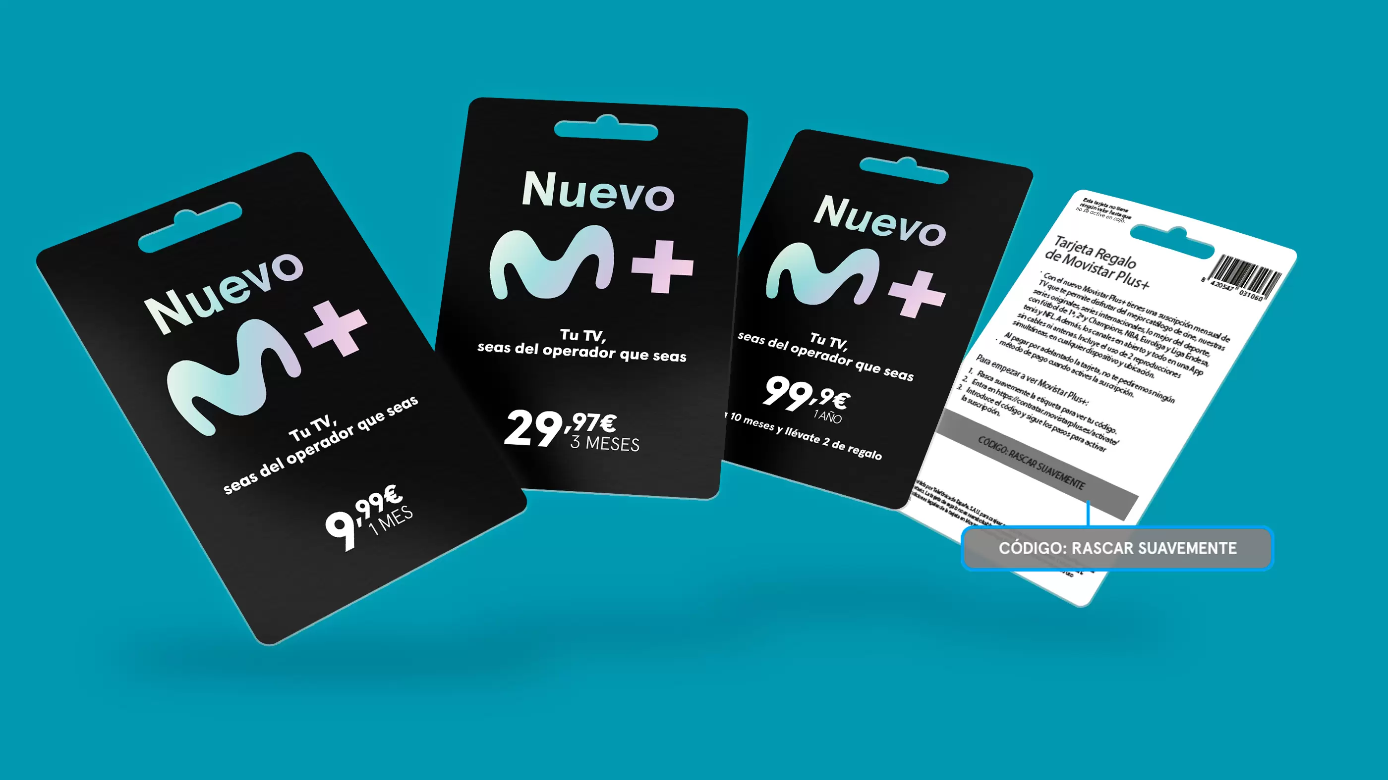 Tarjeta regalo con código “rasca” o código PIN