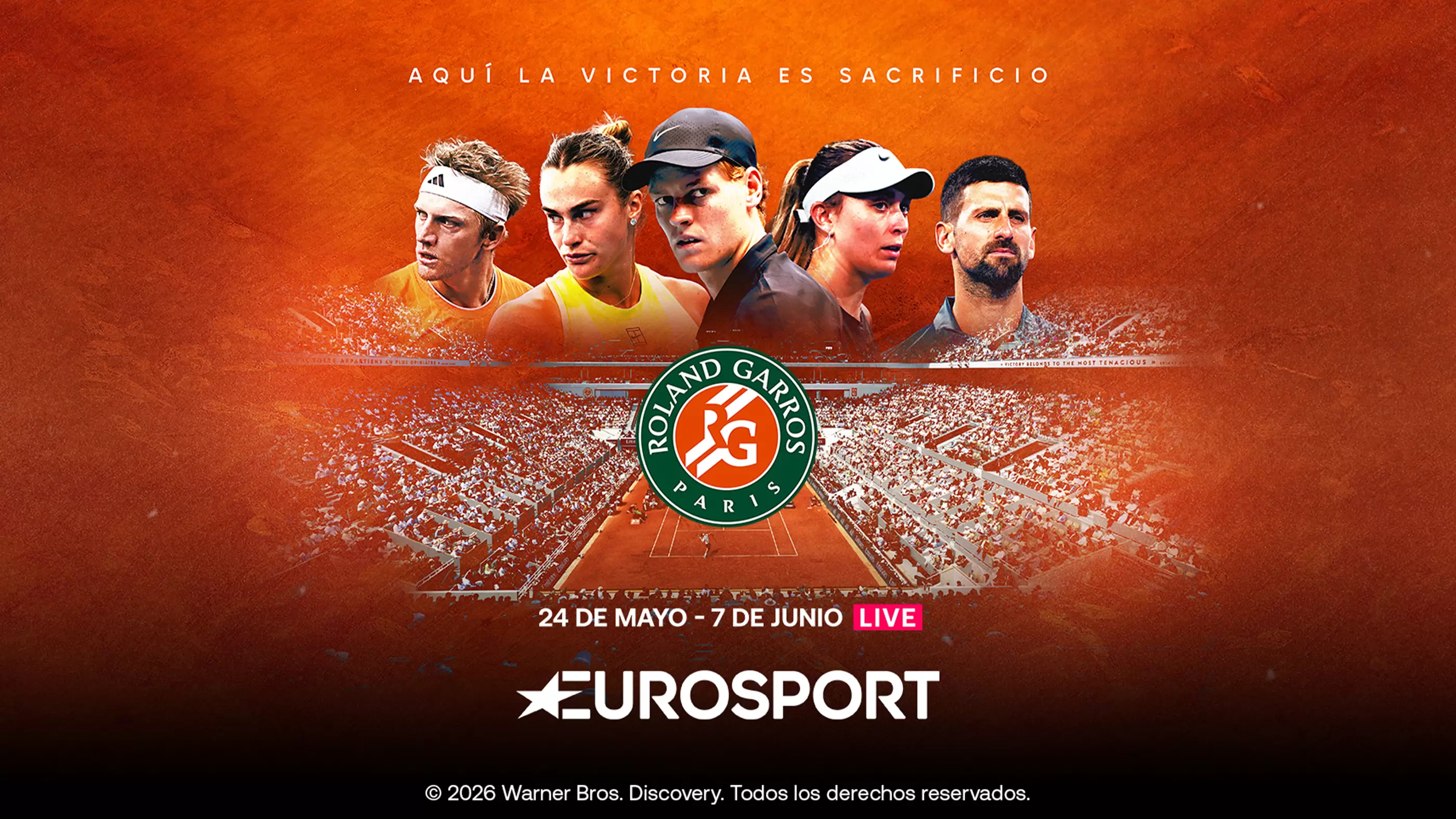 Tenis · Lo mejor de Roland Garros, del 24 de may. al 7 de jun. en Movistar Plus
