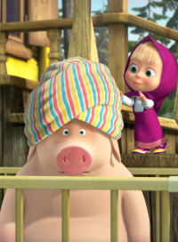 Masha y el Oso. T3.  Episodio 17: Niños nuevos en el barrio