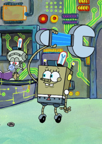 Bob Esponja. T13.  Episodio 12: Bienvenidos a Fondo de Código Binario / Use la cabina telefónica / Una arruga en el tiempo