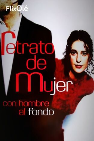 Retrato de mujer con hombre al fondo