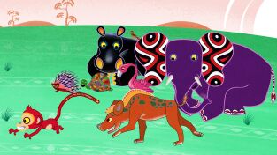 Cuentos de Tinga Tinga. T(T1). Cuentos de Tinga... (T1): ¿Por qué Hiena tiene las patas traseras cortas?