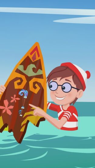 ¿Dónde está Wally?. T(T1). ¿Dónde está Wally? (T1): Surfeando en Tahití