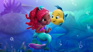 Disney Junior Ariel Single Story. T(T1). Disney Junior... (T1): Flounder el líder