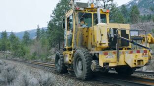 Las Montañas Rocosas en tren. Las Montañas Rocosas...: Transporte de récord