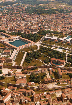 Póster de El Imperio romano: más allá del mito · Nerón y el senador