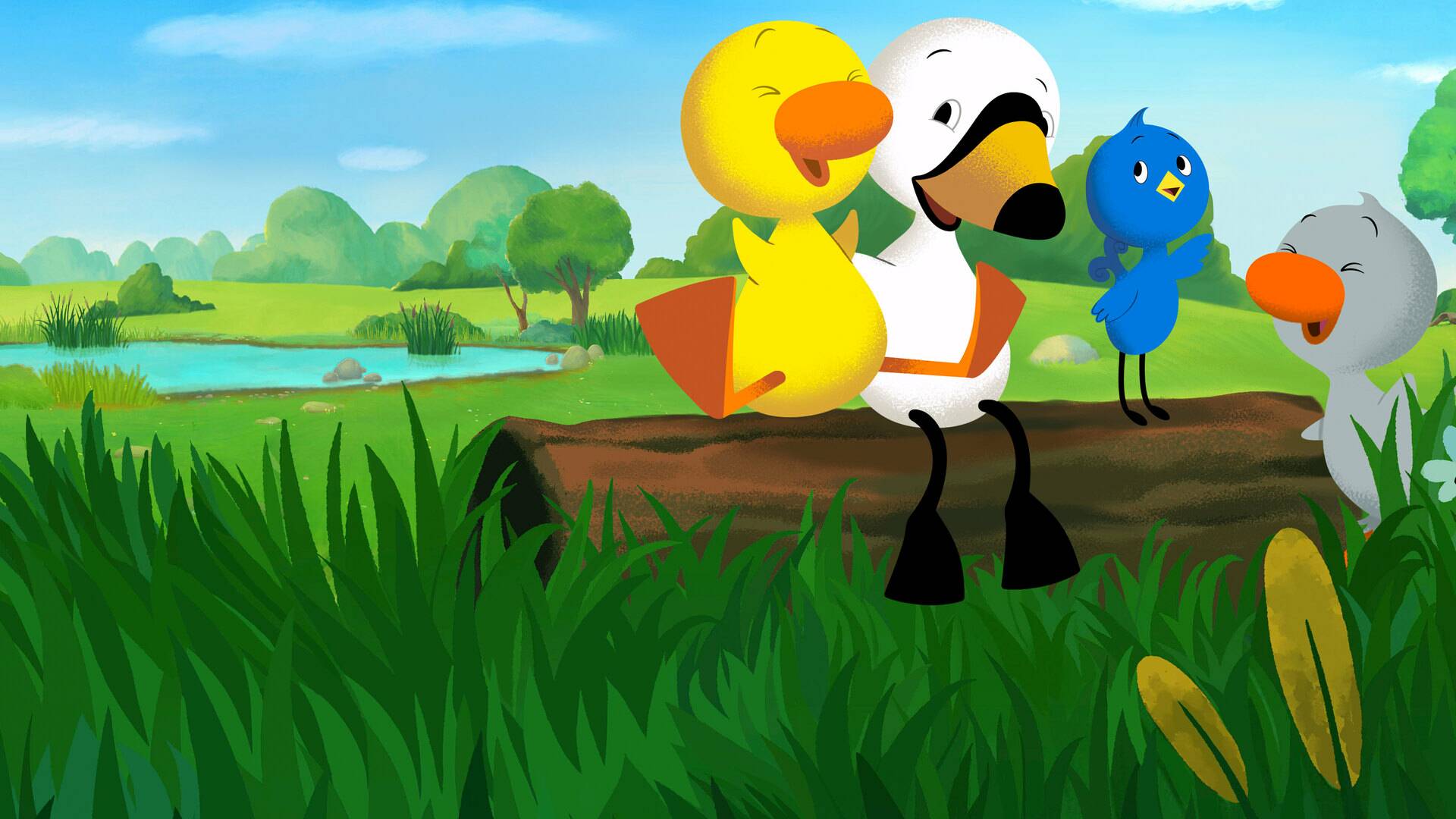 Pato y Ganso (T1): Encuentran algo redondo/Van al Campo Mullido