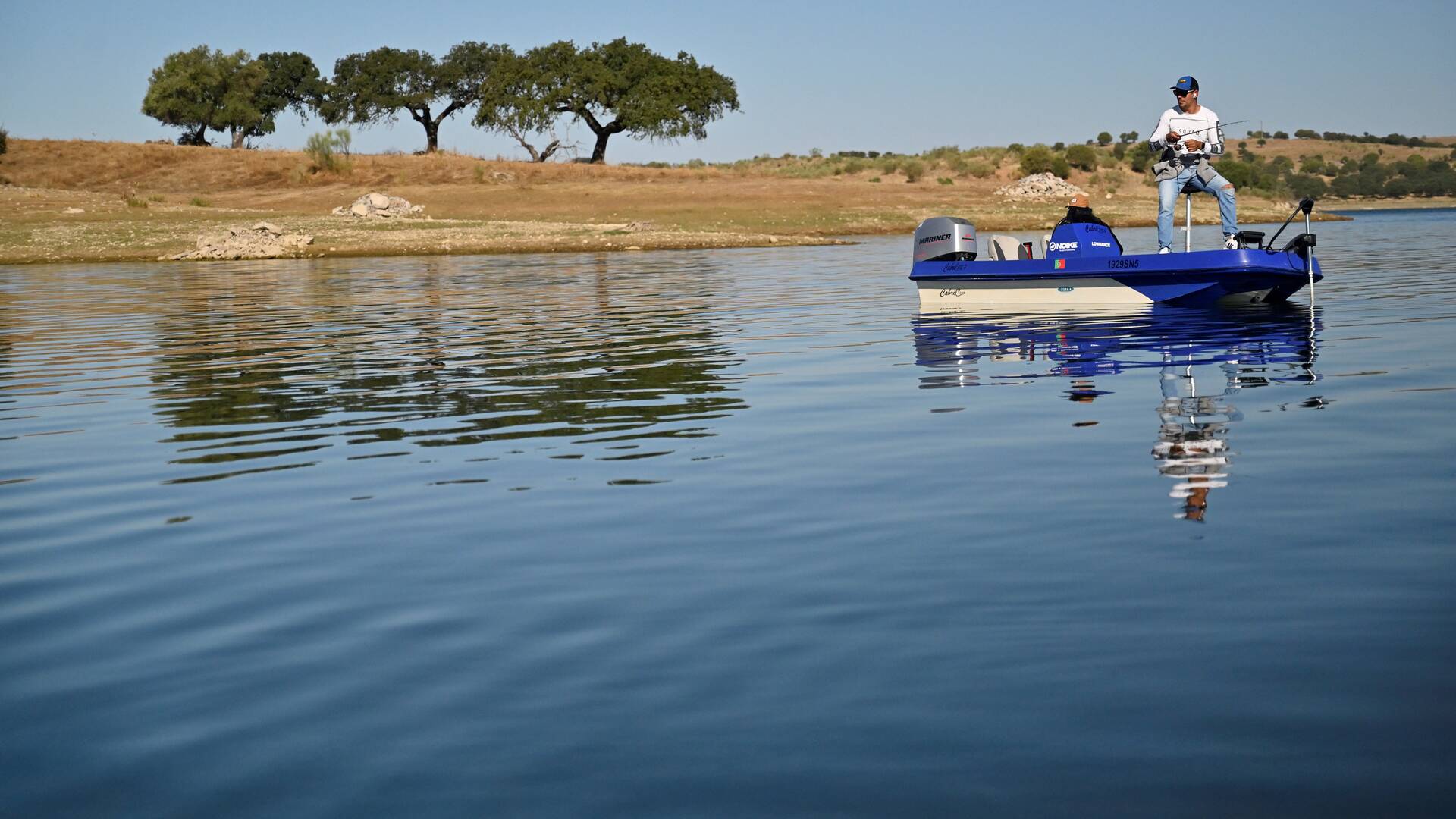 Bass en el gran lago de Portugal