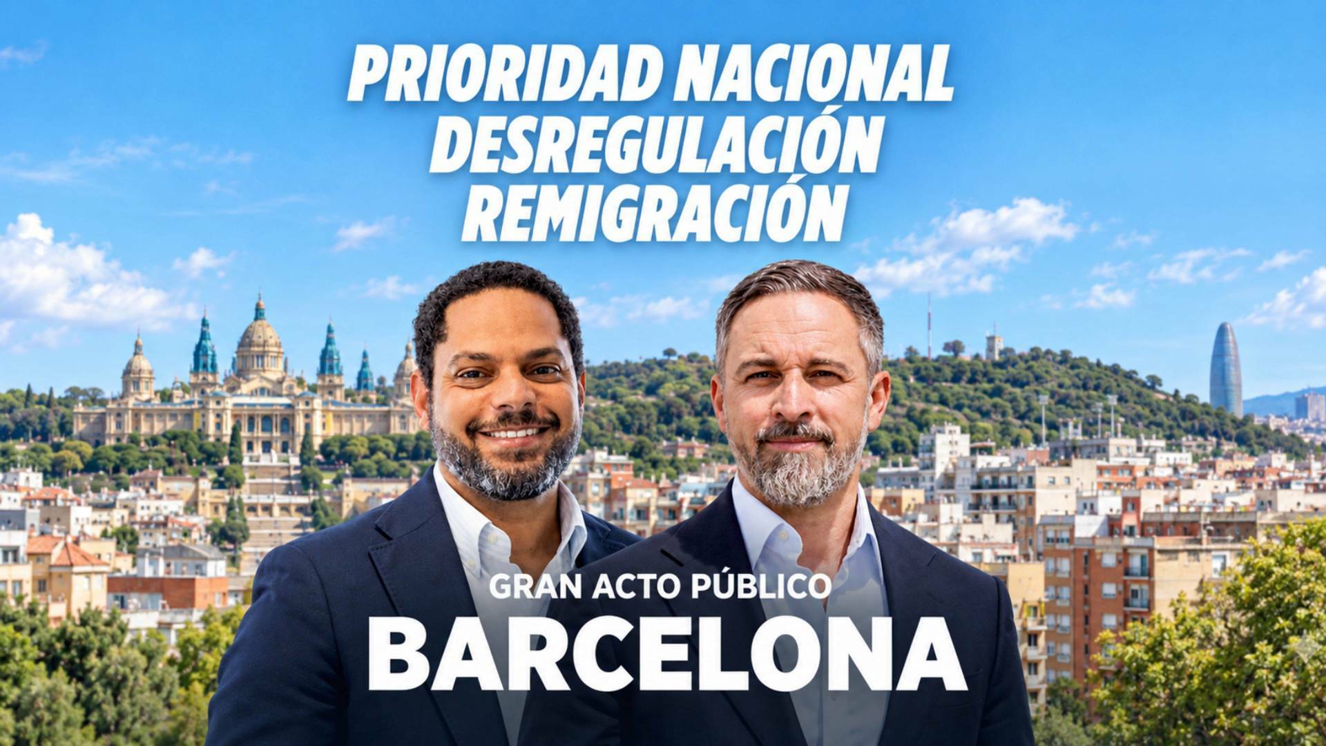 Acto de VOX en Barcelona: prioridad nacional, desregulación y migración