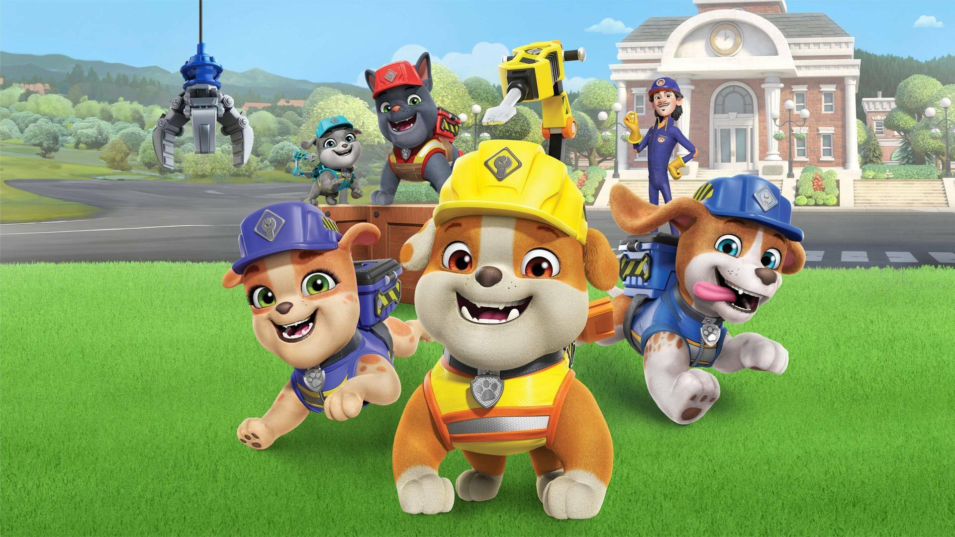 Equipo Rubble... (T2): El equipo construye un circuito de minigolf