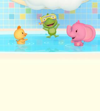Bath Tubbies (T1): Sombrero de tortuga / Bañera de juguetes / Arcoíris de burbujas