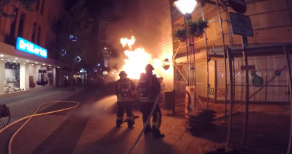 Bomberos en acción