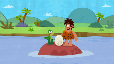 Dino y la... (T2): Los cazadores de huevos saltan sobre géiseres, trepan por la flor gigante y buscan en la isla que se