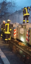 Bomberos en acción