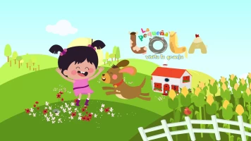 La pequeña Lola visita la granja