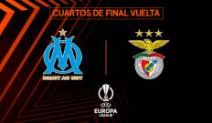 Cuartos de final. Cuartos de final: Olympique de Marsella - Benfica