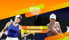 Ronda femenina. Ronda femenina: Vondrousova - Andreeva (Sonido Ambiente)