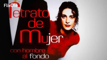 Retrato de mujer con hombre al fondo