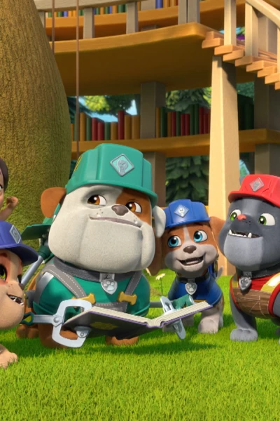 Equipo Rubble. T(T1). Equipo Rubble (T1): El equipo construye una biblioteca con una tienda de té / El equipo construye una pista de baile