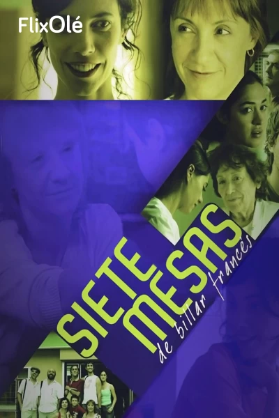 Siete mesas de billar francés