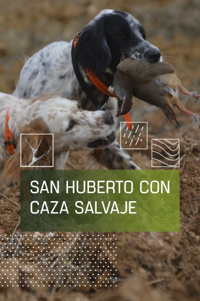 San Huberto con caza salvaje